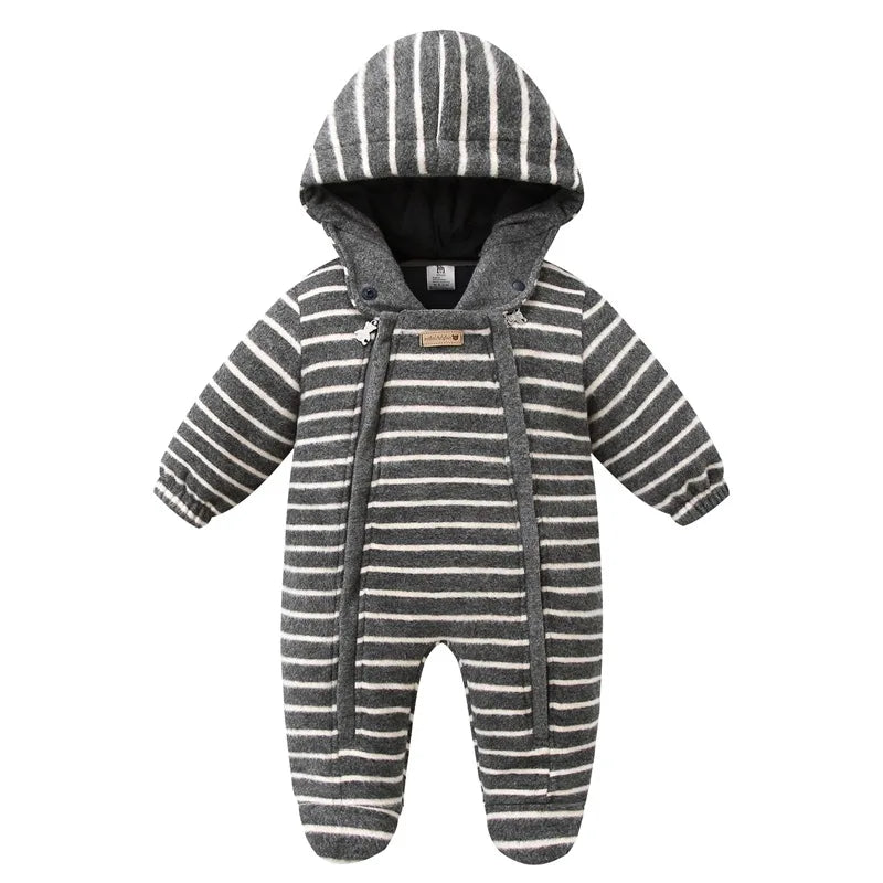 Winter Baby Striped Snowsuit