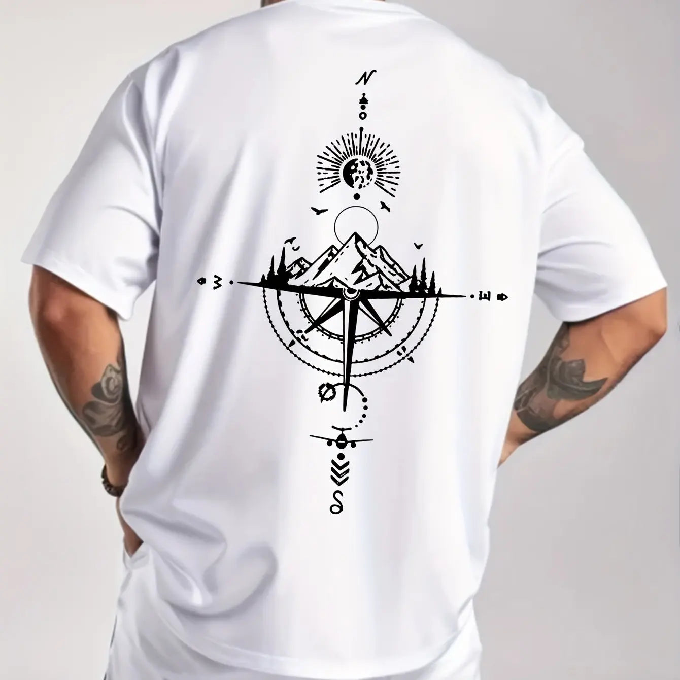 Retro Compass Oversized Tee