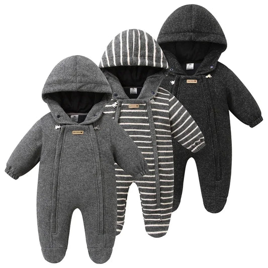 Winter Baby Striped Snowsuit