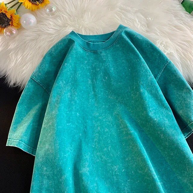 Oversized Acid Wash Y2K Street Tee
