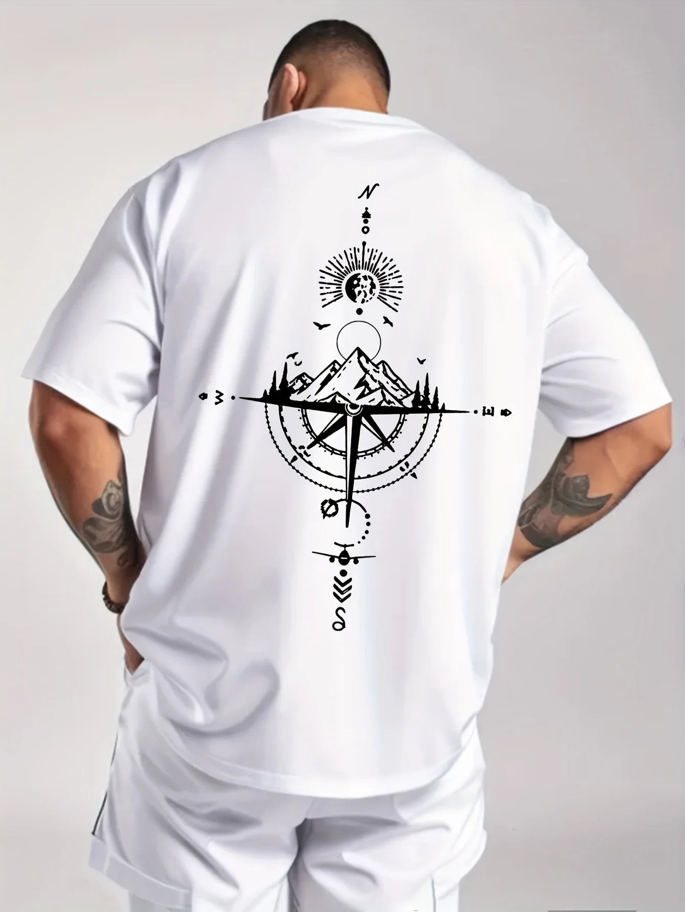 Retro Compass Oversized Tee