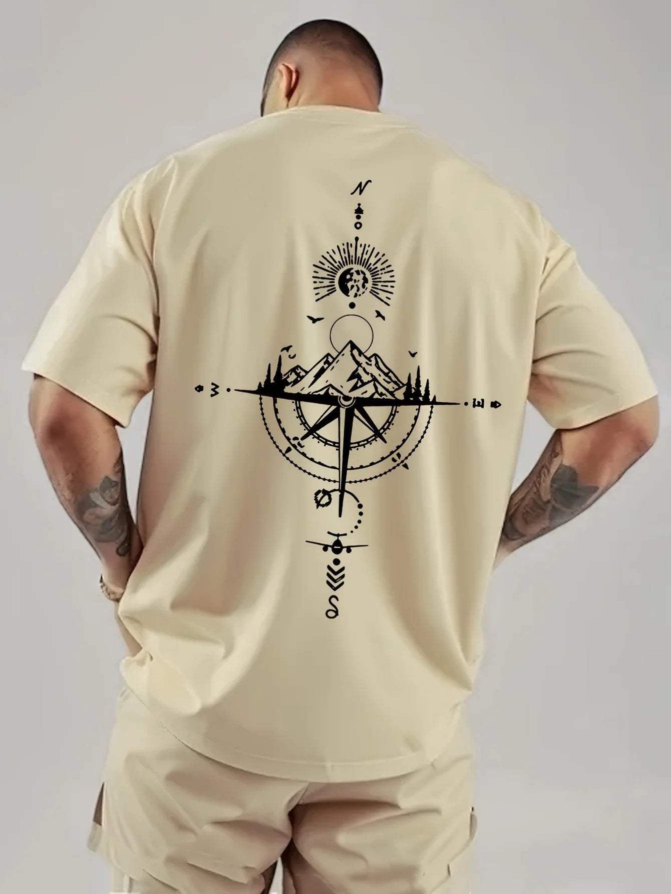 Retro Compass Oversized Tee
