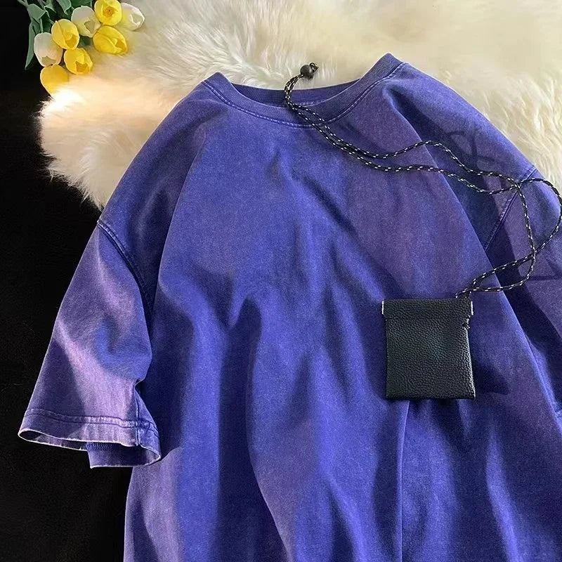 Oversized Acid Wash Y2K Street Tee