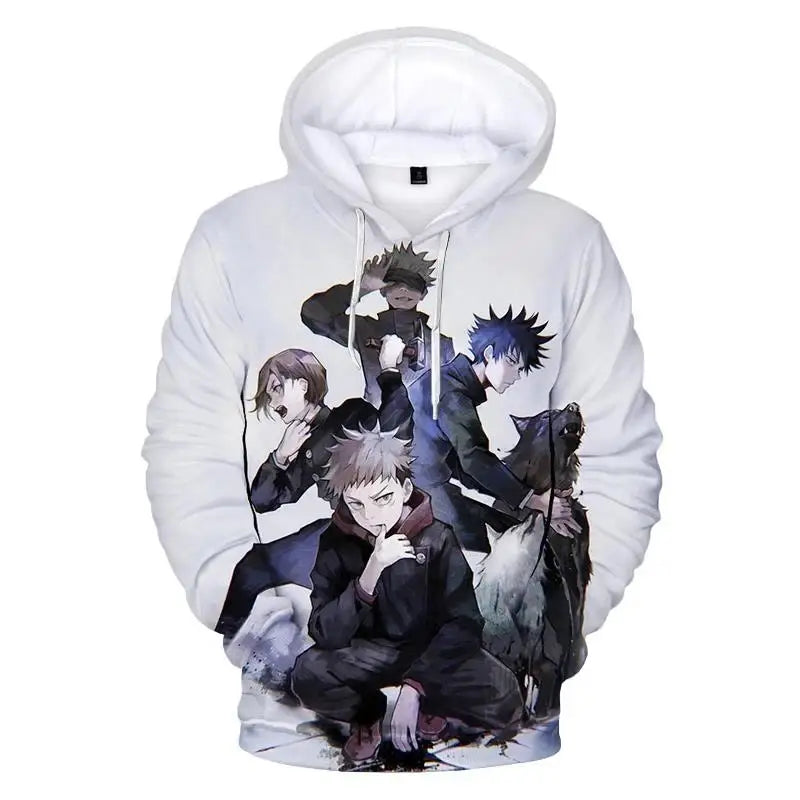Jujutsu Kaisen 3D Print Hoodie – Unisex, Plus Size