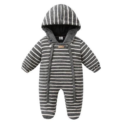 Winter Baby Striped Snowsuit
