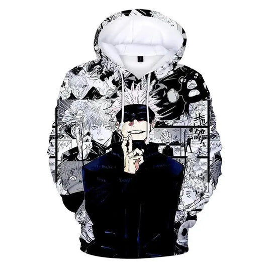 Jujutsu Kaisen 3D Print Hoodie – Unisex, Plus Size