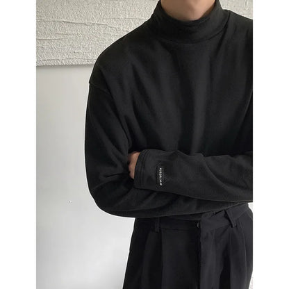 Winter Oversized High Neck Tee – Men, Long Sleeve