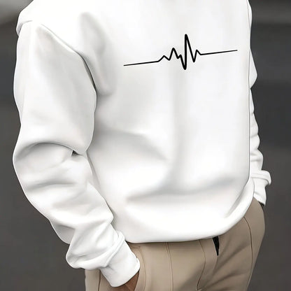 ECG Heartbeat Sweatshirt – Men’s Crewneck Fleece