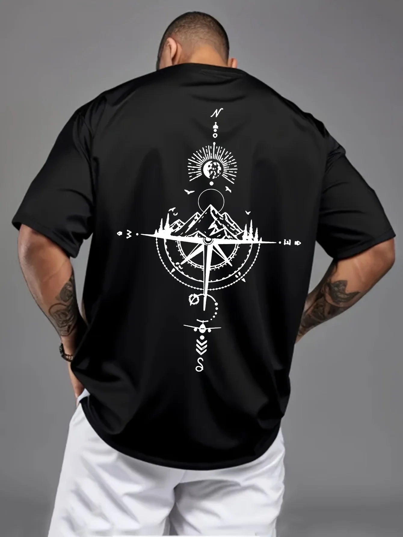 Retro Compass Oversized Tee