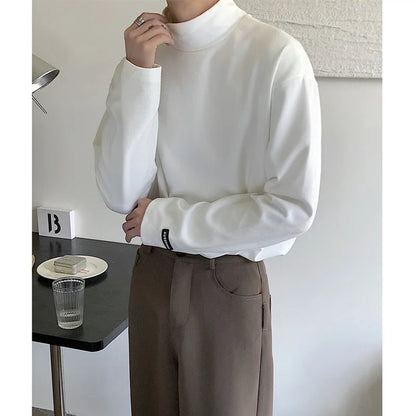 Winter Oversized High Neck Tee – Men, Long Sleeve