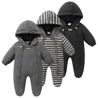 Winter Baby Striped Snowsuit