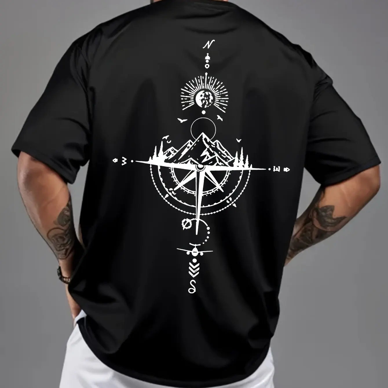 Retro Compass Oversized Tee