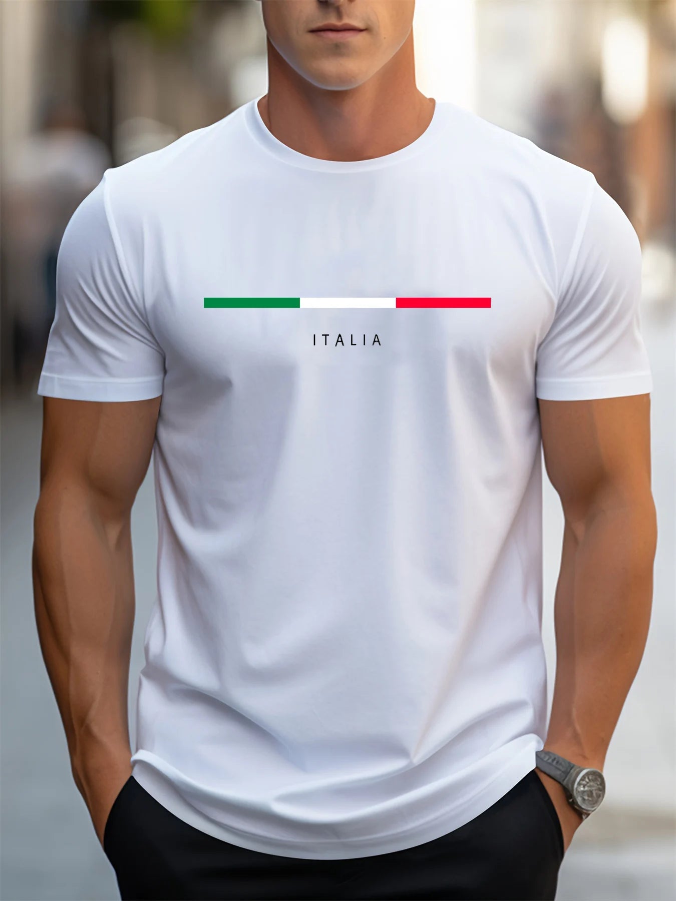 Italia Print Loose Fit Tee