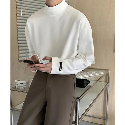 Winter Oversized High Neck Tee – Men, Long Sleeve
