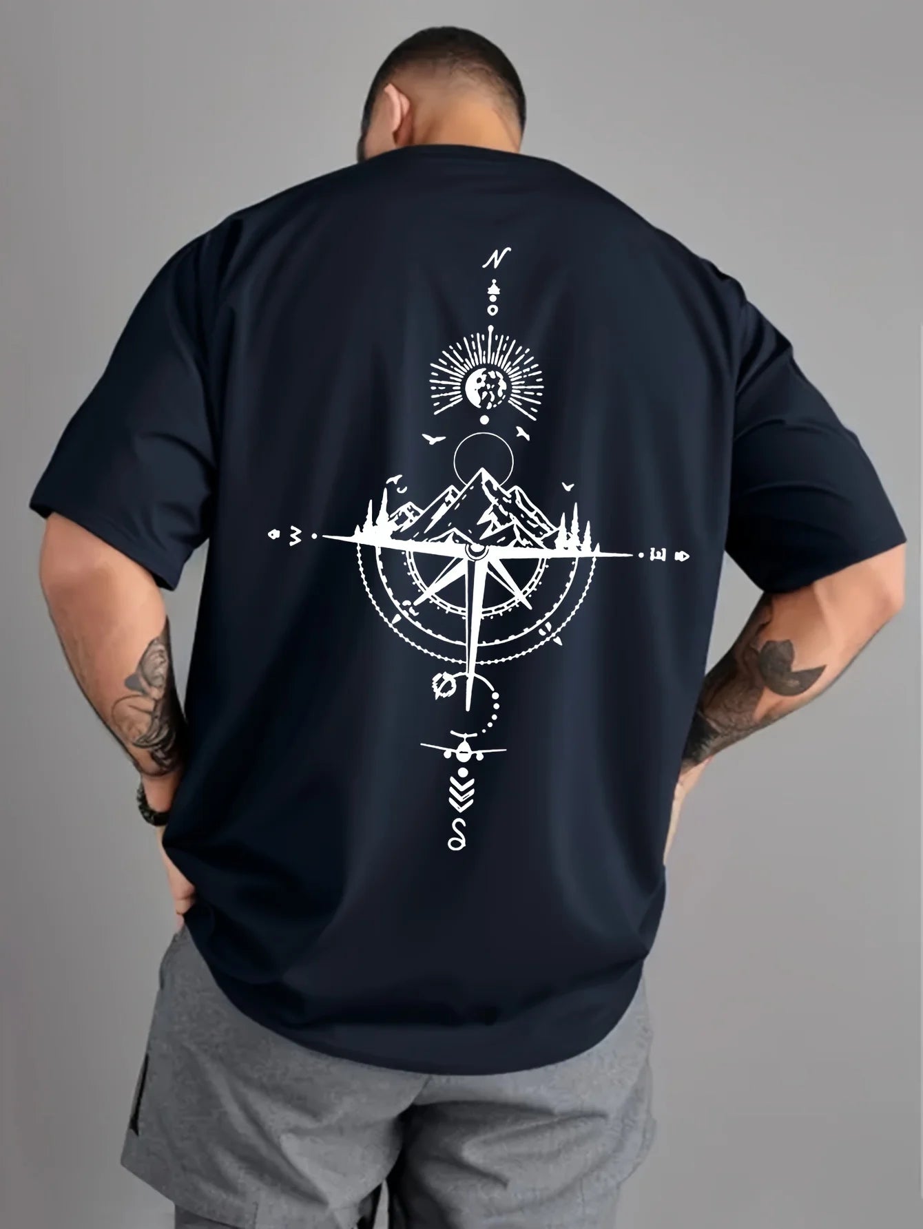Retro Compass Oversized Tee